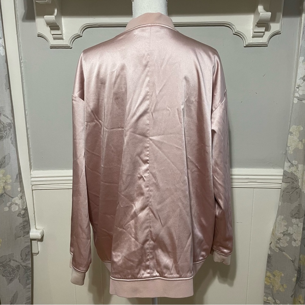 Express Pink Satin Bomber Jacket Size XL - Picture 5 of 8